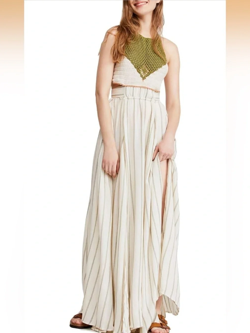 Free People Harper crochet maxi dress